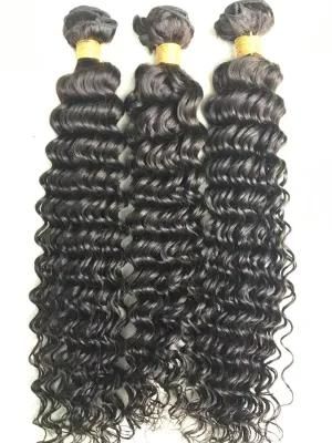 Good Quality Malaysian Deep Wave Hair Bundles and Frontal Set Hair Clip Woman