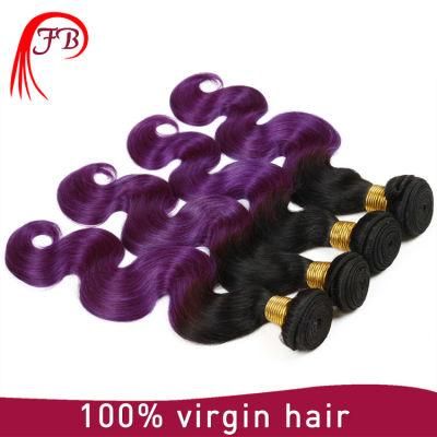 22 Inches Ombre Multi Color 1b Purple Shunfa Express Hair Pieces, 100% Virgin Hair Dyeing and Hair Straightener All Available Hair Weave