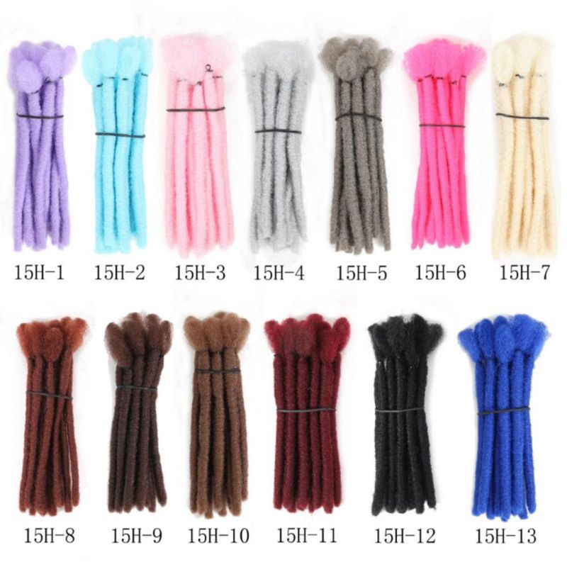 Handmade Hair Extensions Dreadlocks Synthetic Crochet Braid Hair Extension for Men and Women Hip Hop Hairstyle 1 Root