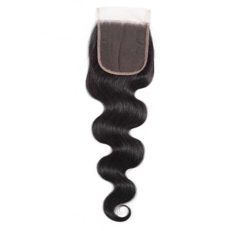 Brazilian Human Hair Closure 4*4 Lace Closure Body Wave Swiss Lace Closure 20 Inch Freepart Remy Hair Weaving