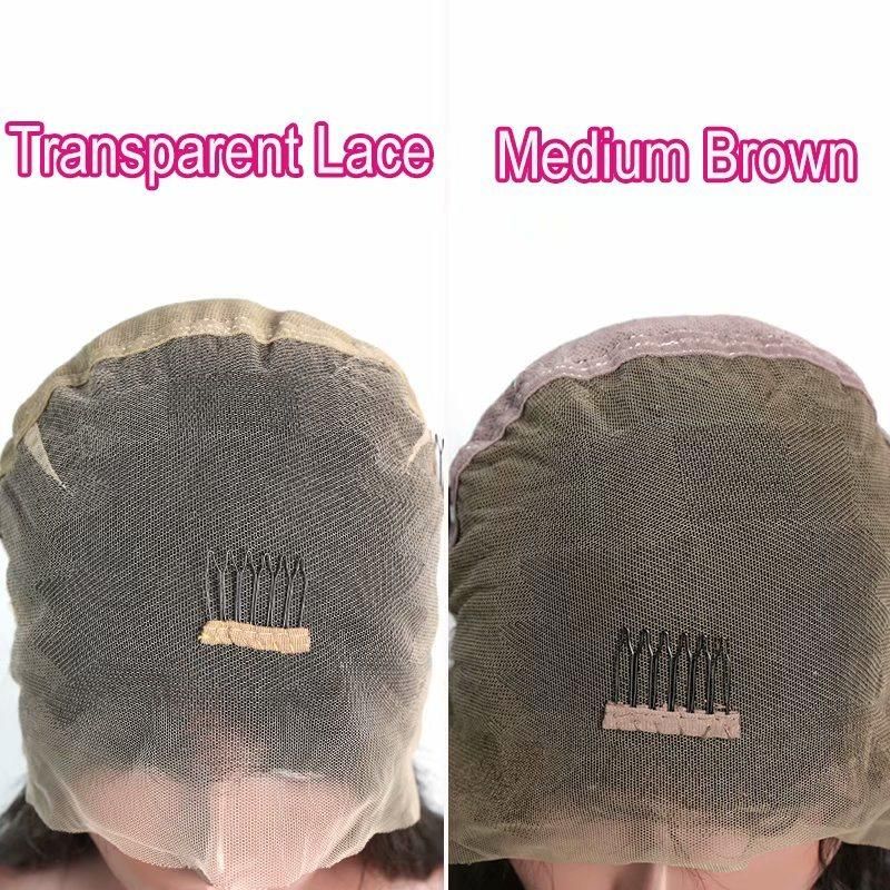 Wholesale Unprocessed 11A 12A Grade Cheap Natural Brazilian Virgin Cuticle Aligned Transparent Human Hair China Ponytail Full Lace Wig for Black Women