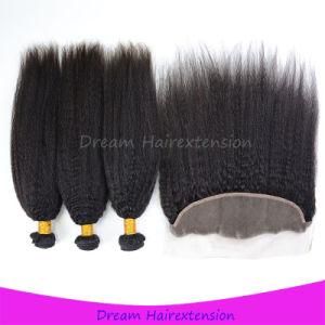 Kinky Straight Virgin Brazilian Hair Lace Frontal