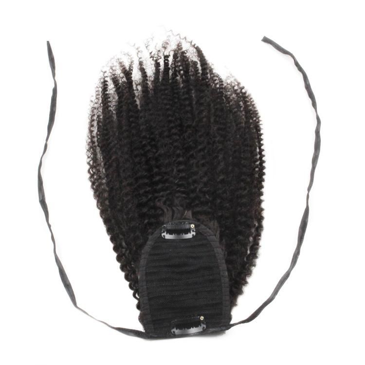 Wholesale Afro Curly Hair 100% Human Hair Wrap Around Ponytail Hair Extension