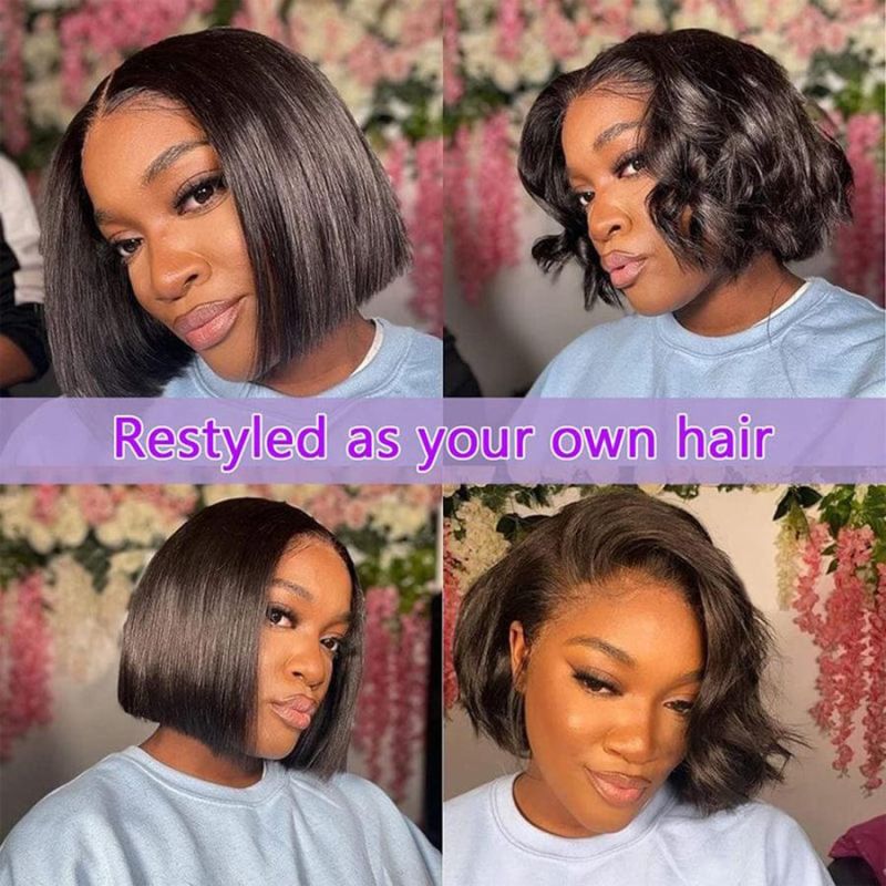 Angelbella Hair Weave Short Bob Lace Front Wig Virgin Hair Extension China Wig Wholesale Brazilian Human Hair Wigs