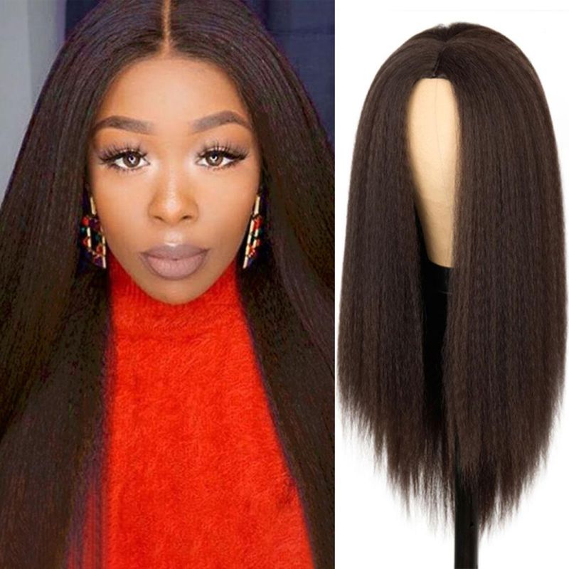 Kinky Straight Brazilian Human Lace Front Hair Wig with Closure for Women Kinky Straight 30 Inch Long Afro Hair Wigs African Wig 26 Inch