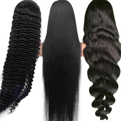 150% 180% Density HD Full Lace Human Hair Wigs for Black Women, Wholesale Brazilian Virgin Hair Transparent Lace Front Wig