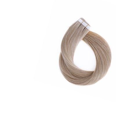 Hair for Woman Tape in Human Hair Extensions Straight Remy on Adhesive Invisible PU Weft Extensions Balayage Color #6 to 613b