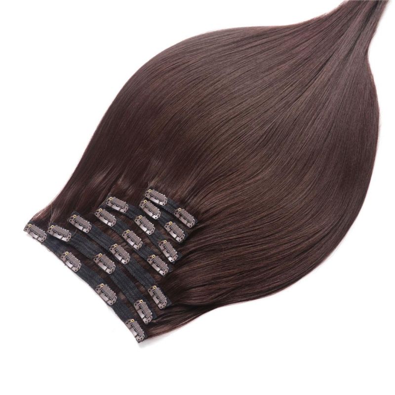 2015 Popular Color Grade 8A Human Hair Extensions, Silver Remy Human Hair Clip in Hair Extensions