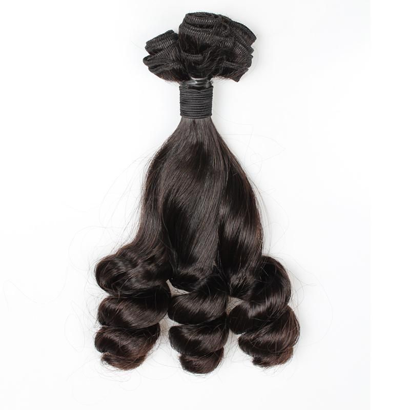 Double Drawn Remy Hair Natural Color Straight Curly Human Hair Extensions