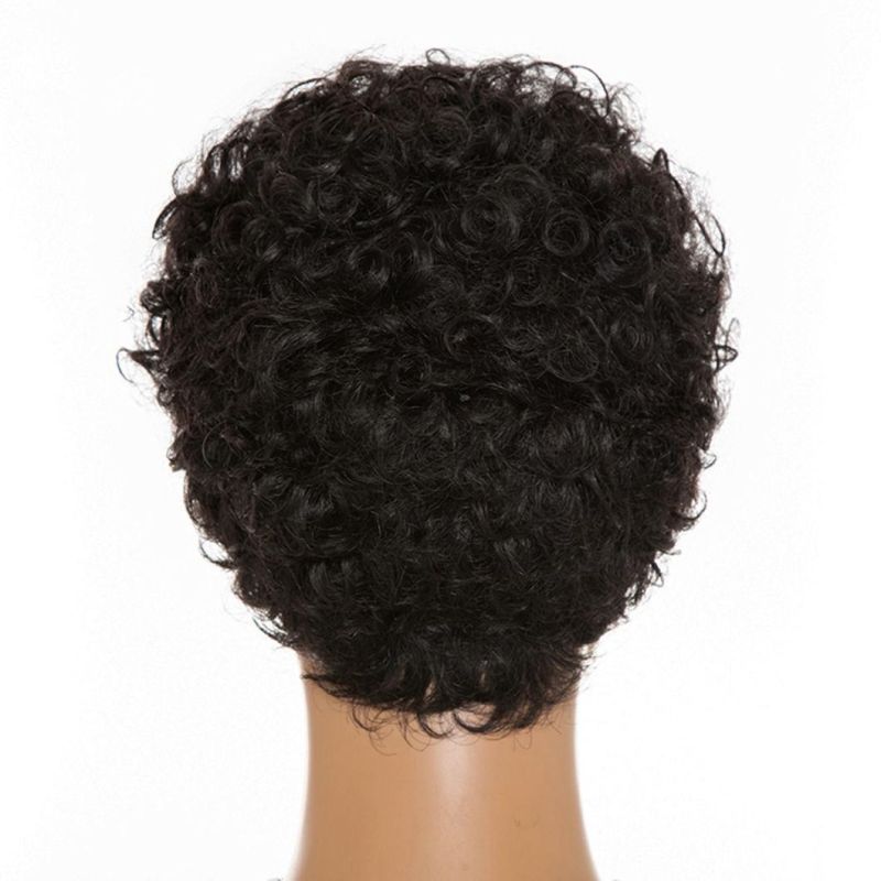 Black Color Pixie Cut Wigs Short Hair Wig Heat Resistant Fiber Synthetic for Black Women