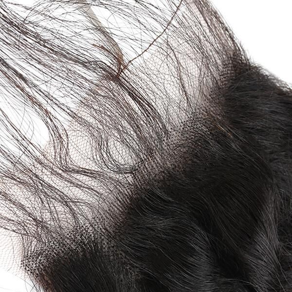 Swiss Lace Monowith Black Curl Hairpiece