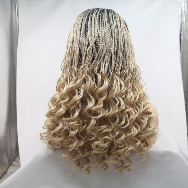 2021 New Type Braided Wigs for Black Women Lace Front Hair Wig