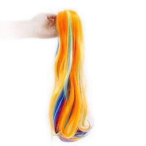 Fashion Charming Rainbow Color High Quality Synthetic Jaw Claw Ponytail