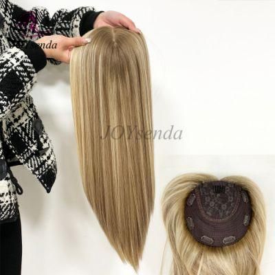 100% Virgin Human Hair Blonde Color Jewish Topper/Hair Pieces/ Hair Topper for White Women