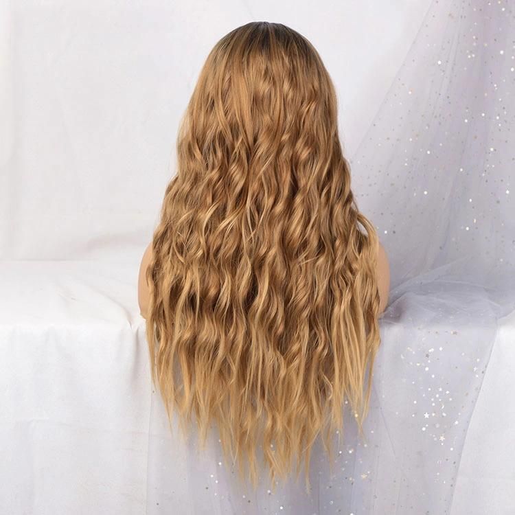 26inch Ombre Brown Synthetic Hair Long Water Wave Wigs for Women