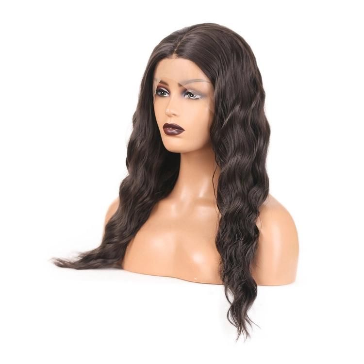 Wholesale 13X4 Synthetic Fiber Lace Front Middle Part Natural Body Wave China Wig