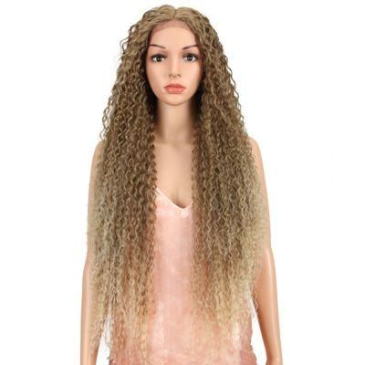 Brazilian Human Hair Lace Front Wig 30 Inch Long Hair Lace Front Wig Kinky Curly Hair Blond Long Hair Wigs for Women