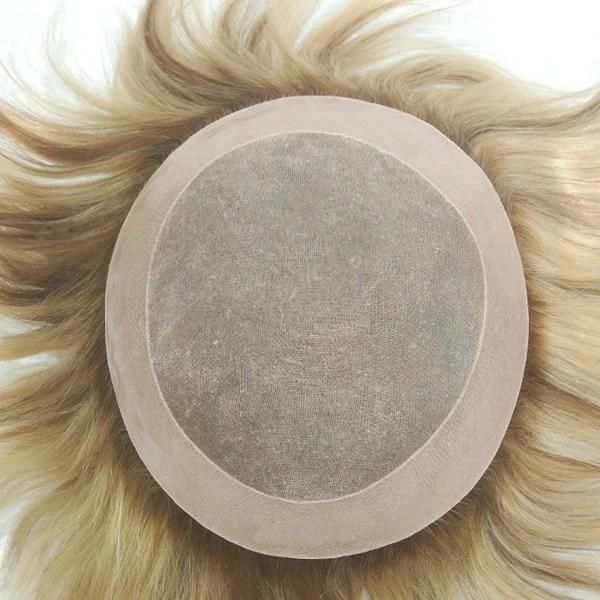 Mono with PU Coating Around Fashion Highlight Color Hair Systems