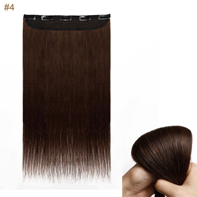 10-24 Inches Remy 100% Human Hair Straight Clip in Brazilian Human Hair Extensions Around Head Hair Multi Color Extensions