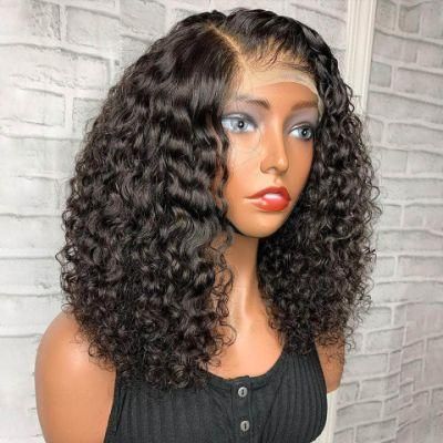 Wholesale China Remy Hair Bob Lace Front Wig Black Deep Wave Human Hair Extensions Full Lace Wig Pure Brazilian Virgin Human Hair Wig