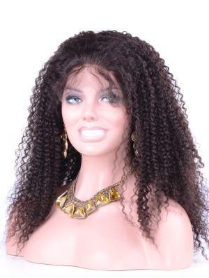 Women Natural Black Long Curly Brazilian Hair Lace Wig