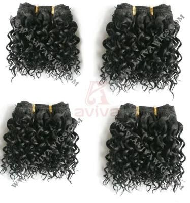 Virgin Hair Afro Jerry Curl Human Hair Weft Human Hair Weaving Jerry Wave