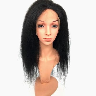 Wendyhair Best Brazilian Kinky Straight Virgin Hair Front Lace Wigs