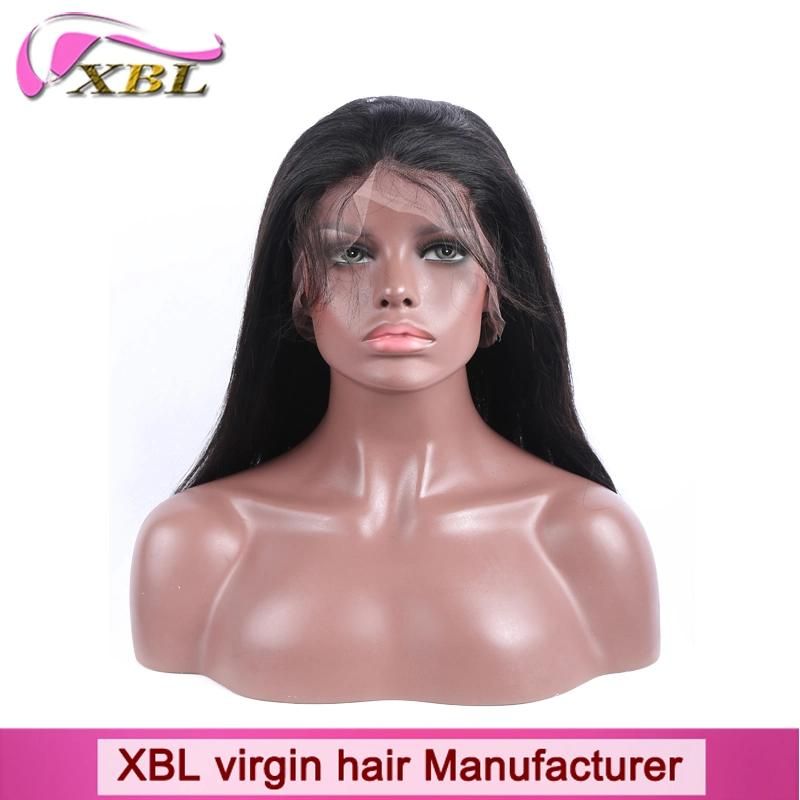 100% Virgin Human Hair Elegant Straight Full Lace Wig