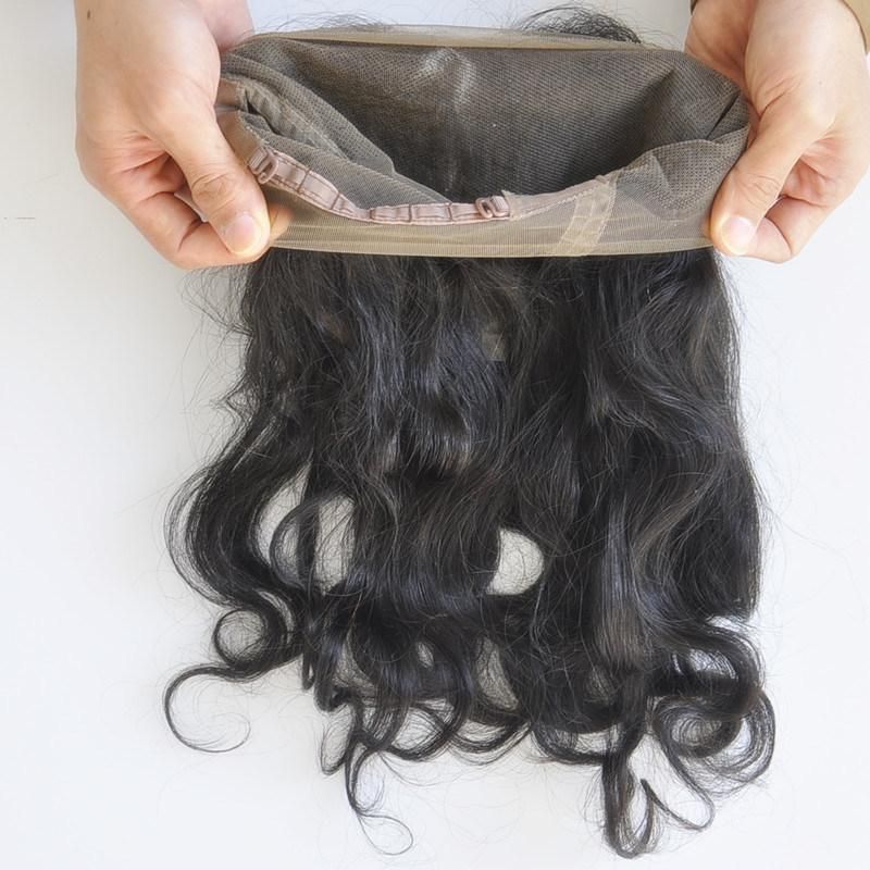 Brazilian Human Virgin Hair 22.5 X 4 X 2 Silk Body Wave 360 Lace Frontal with Elastic Band Lbh 288