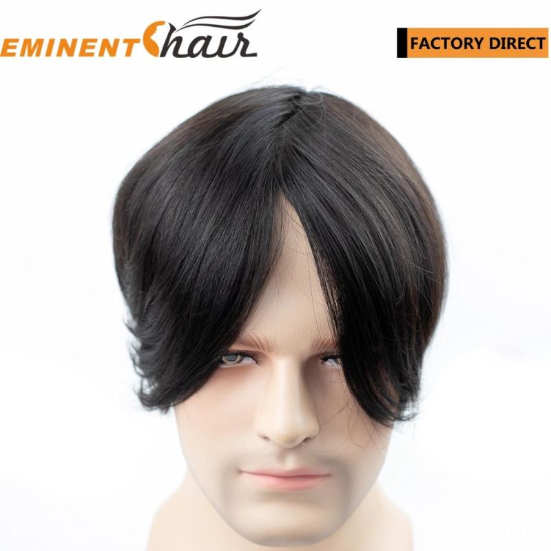 Custom Silica Injection Skin Base Strong Toupee Hair Replacement for Men