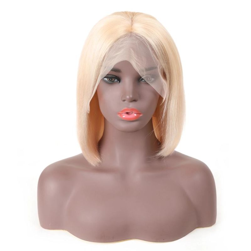 Kbeth Human Hair Wig for Black American Women Gift 2021 Summer Short Cut Remy Cool Soft Breathable Gold Blond Color Straight 613 HD Full Lace Bob Wigs Vendors