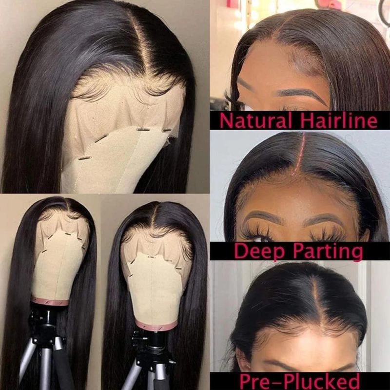 Wholesale 100 Virgin Brazilian Straight Human Hair Lace Front Wigs