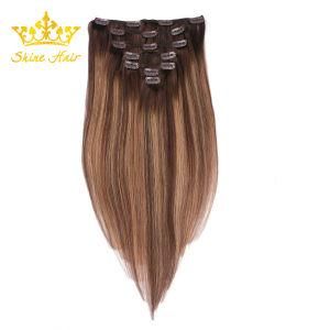 Balayage Color Hair Extensions of Clip in Hair Extension European Hair No Shedding
