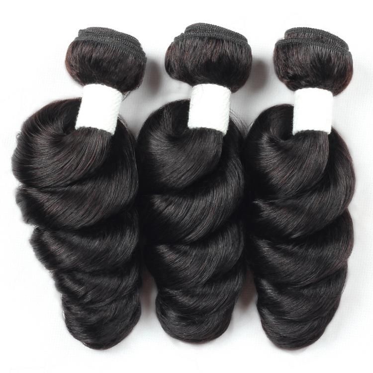 Non Remy Loose Wavy Human Hair Bundles Virgin Hair Weft Wholesale