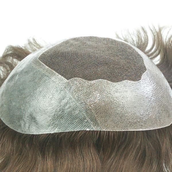 Lw653 Natural Effect French Lace with Thin Skin Around Men′s Toupee