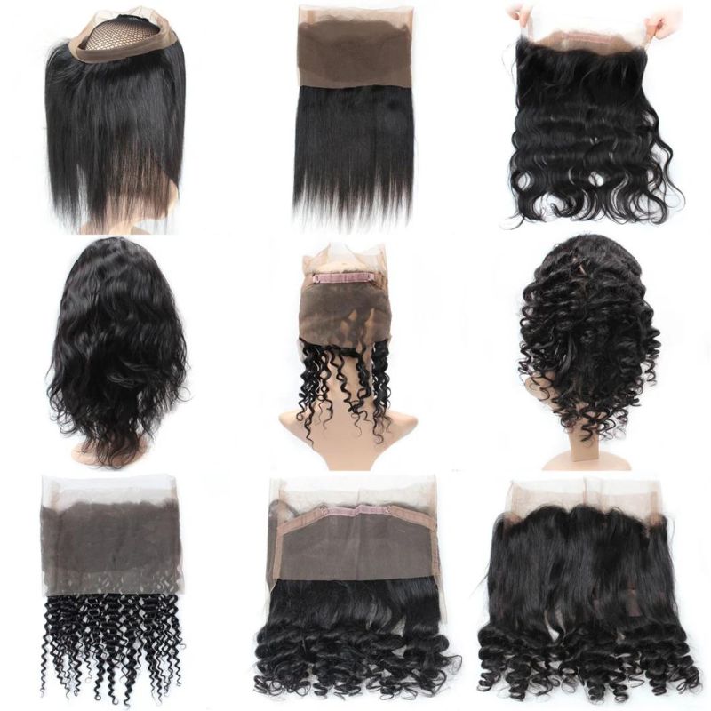 Kbeth Deep Wave Closure Frontal 360 Lace Frontal Unprocessed Virgin Brazilian Human Hair Extensions Factory Supply Human Hair Closure Amazon Drop Shipping