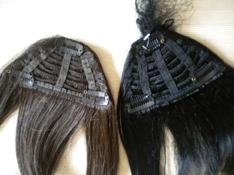 Human Hair Bang Pony Tail Hair Accessories (AV-HB01A)