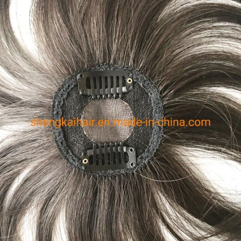 Wholesale Premimum Handtied Human Hair Synthetic Hair Mix Hair Toppers