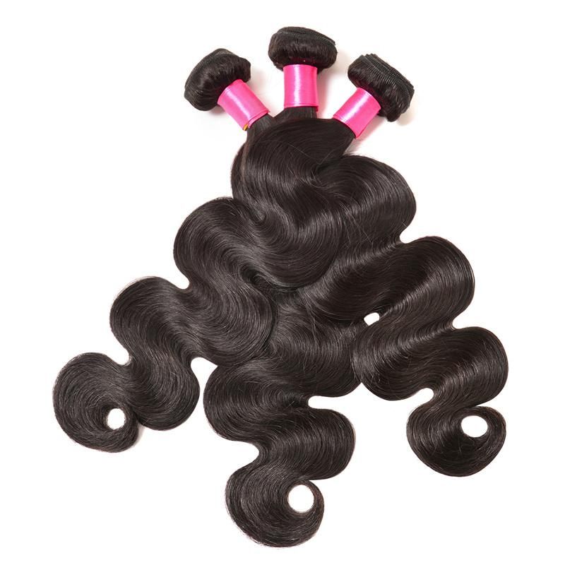 Wholesale Cheap Top Quality 100% Brazilian Virgin Remy Human Hair Extension Body Wave Natural Hair Weft Extension Weaves Black (BHF-LBB1240)