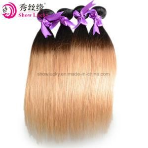 Unprocessed Ombre Hair Weave Bundles 1b/27 Blonde Malaysian Human Virgin Hair Straight