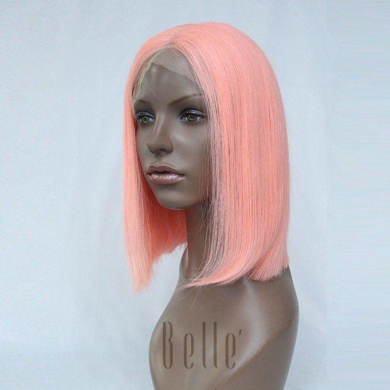 Belle Middle Parting Human Hair Beauty Bob Lace Front Wig