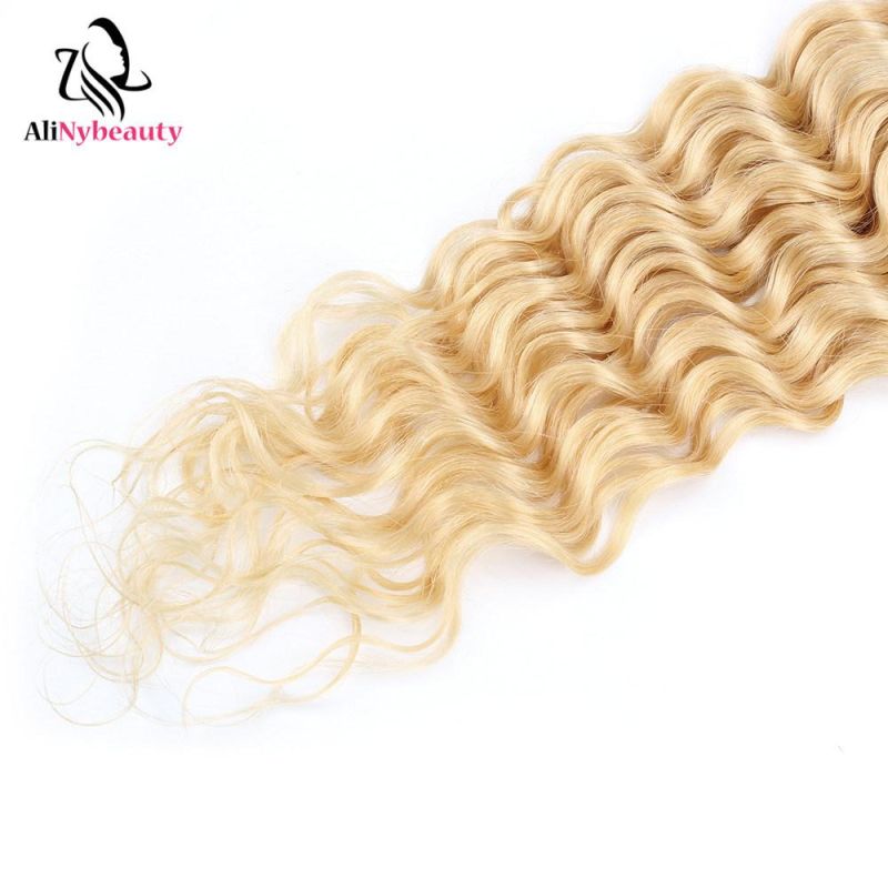 Deep Wave Blonde Color 613# Virgin Human Hair Bundles