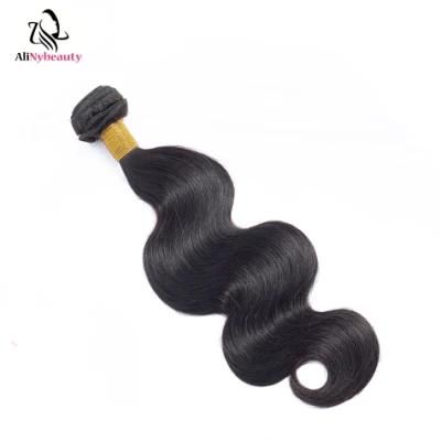 Alinybeauty 100% Human Hair Body Wave Brazilian Cuticle Aligned Hair Weave
