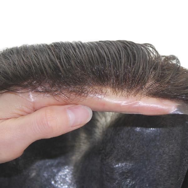 Normal Injected Skin High Quality Indian Human Hair Toupee