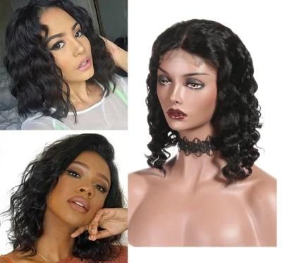 Short Curly Human Hair Wigs Lace Front Wigs Brazilian Glueless Short Bob Wig