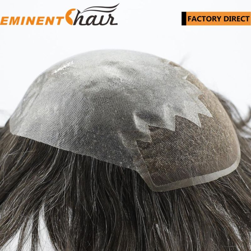 Factory Direct Human Hair Men′s Hair Replacement System