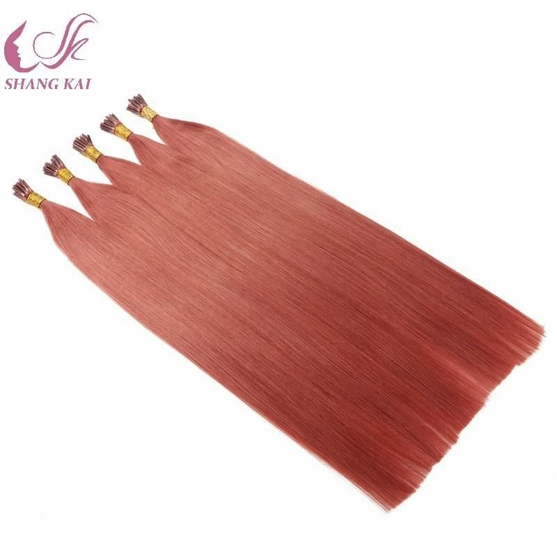 Pre Bonded U V I Flat Tip Hair Extension 1g Stick Tip Virgin Cuticle Aligned Remy Keratin Human Hair