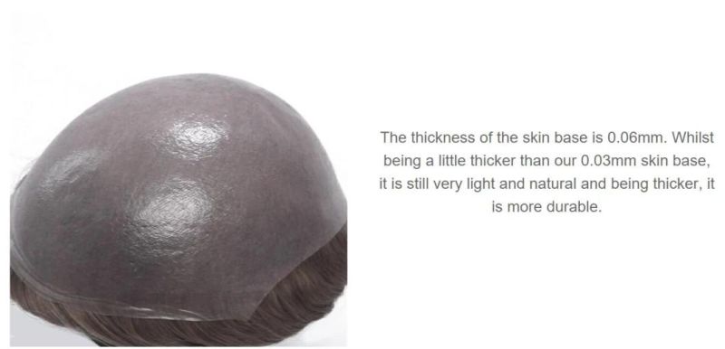 Super Thin Ultra Natural Men′s Toupee
