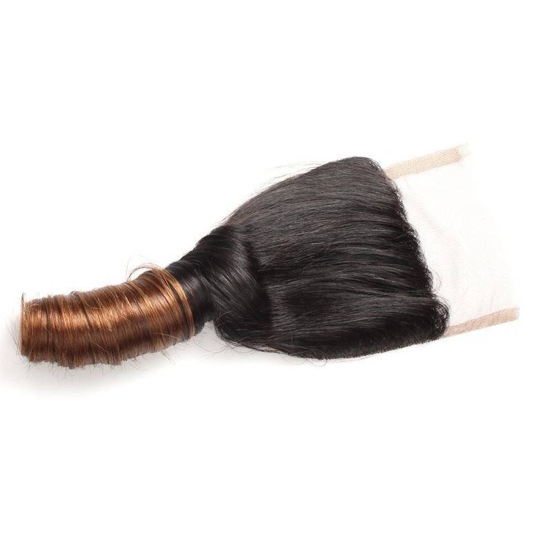 9A 4*4 Lace Closure Spring Twist Curly Brazilian Hair Remy Human Hair Weave