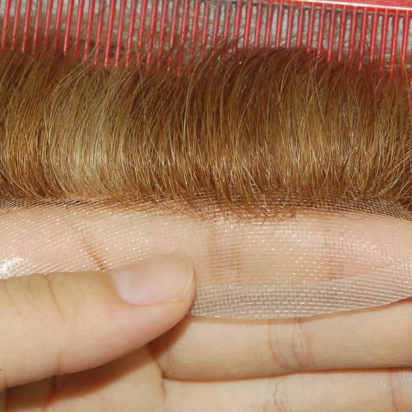 Ljc610 Mono with PU Gauze Natural Human Hair Toupee for Women